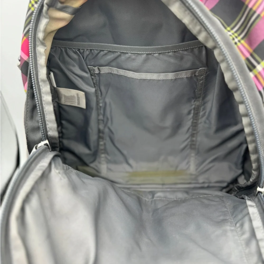 The NORTH FACE Pink/Gray Plaid Backpack Laptop Bag Back To School College Preppy